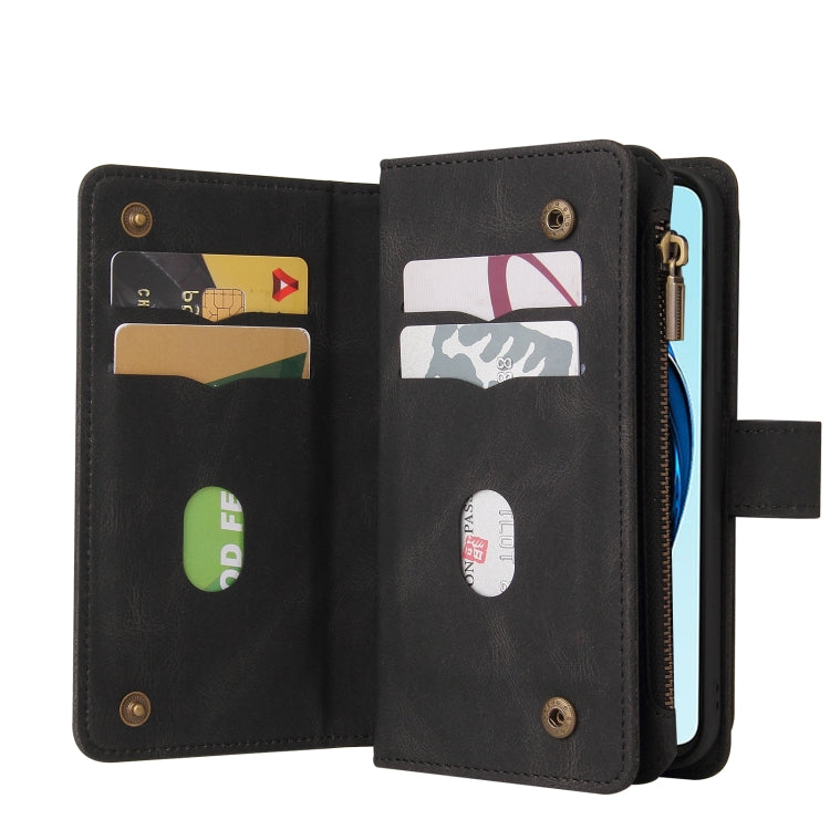 For OPPO A60 4G Skin Feel Multi Card Slots Zipper Wallet Leather Phone Case