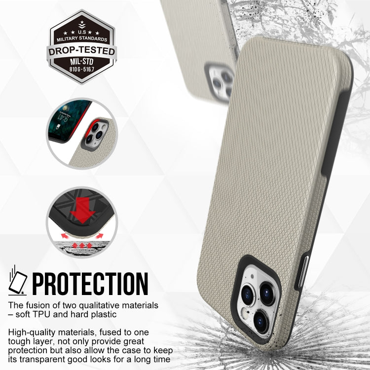 For iPhone 12 / 12 Pro Triangle Armor Texture TPU + PC Case