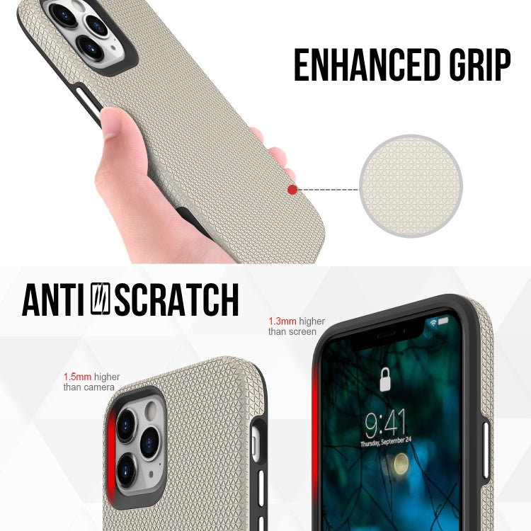 For iPhone 12 / 12 Pro Triangle Armor Texture TPU + PC Case