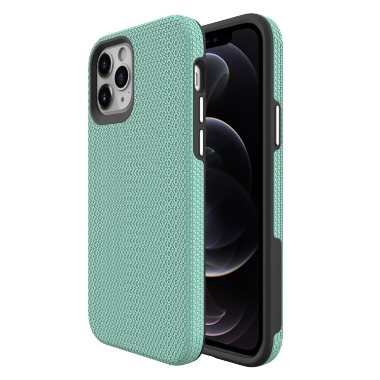 For iPhone 12 / 12 Pro Triangle Armor Texture TPU + PC Case