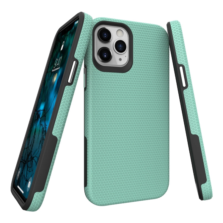 For iPhone 12 / 12 Pro Triangle Armor Texture TPU + PC Case