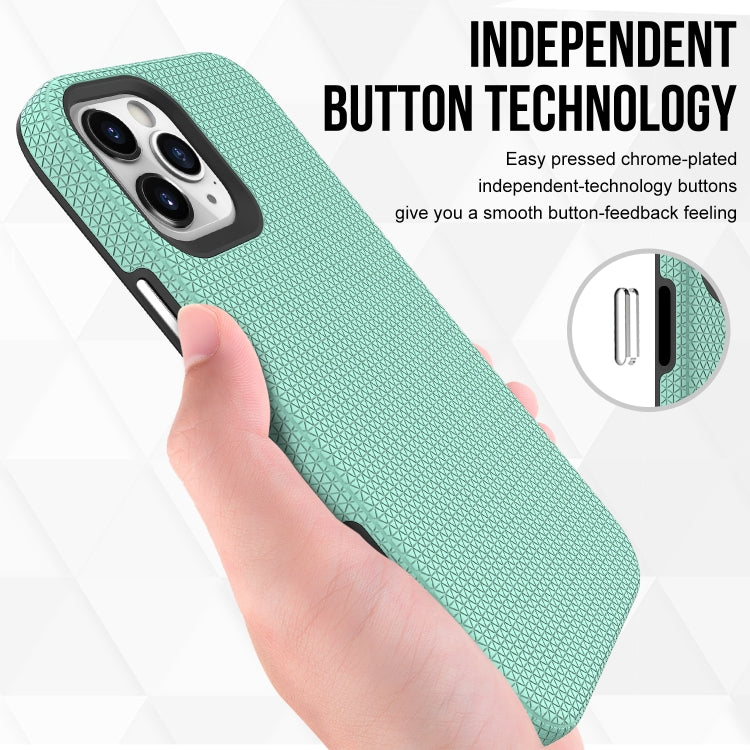 For iPhone 12 / 12 Pro Triangle Armor Texture TPU + PC Case