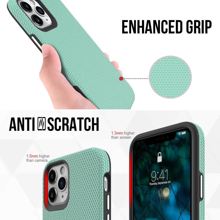 For iPhone 12 / 12 Pro Triangle Armor Texture TPU + PC Case