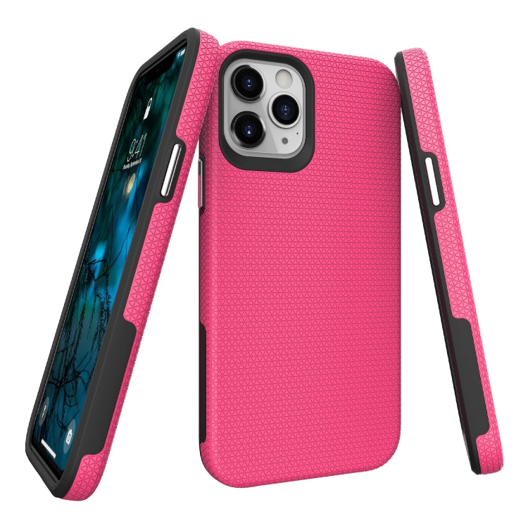 For iPhone 12 / 12 Pro Triangle Armor Texture TPU + PC Case