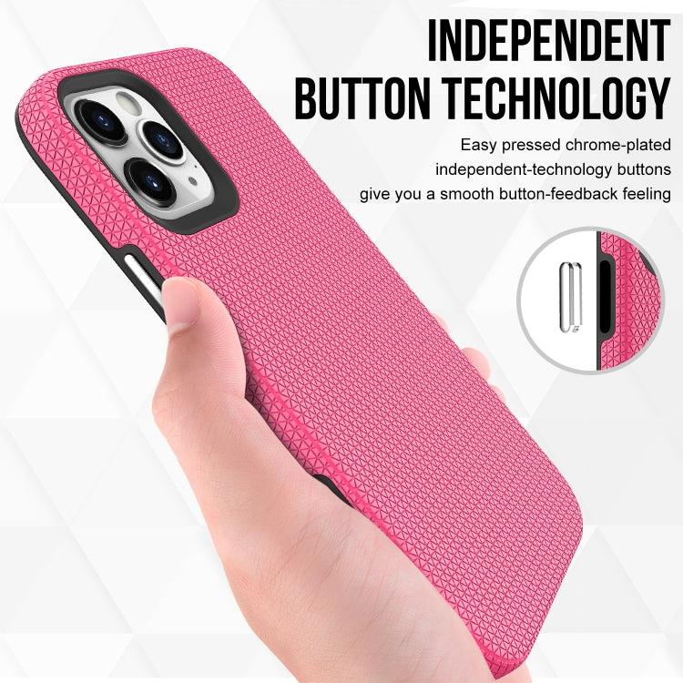 For iPhone 12 / 12 Pro Triangle Armor Texture TPU + PC Case