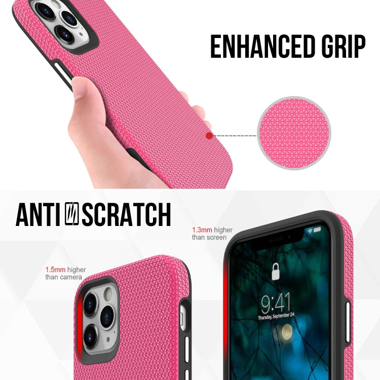 For iPhone 12 / 12 Pro Triangle Armor Texture TPU + PC Case