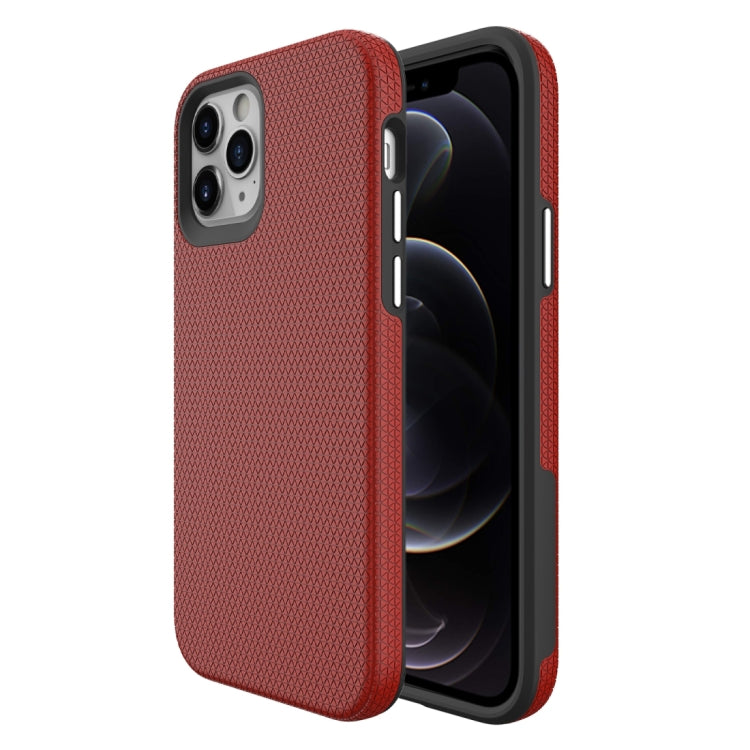 For iPhone 12 / 12 Pro Triangle Armor Texture TPU + PC Case