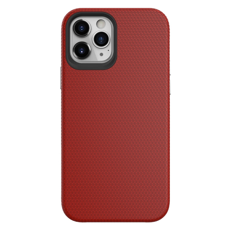 For iPhone 12 / 12 Pro Triangle Armor Texture TPU + PC Case
