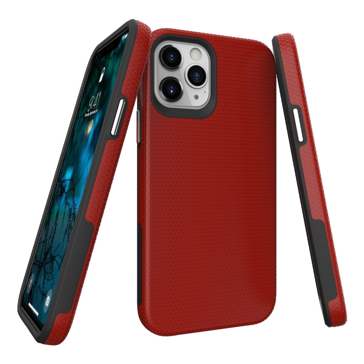 For iPhone 12 / 12 Pro Triangle Armor Texture TPU + PC Case