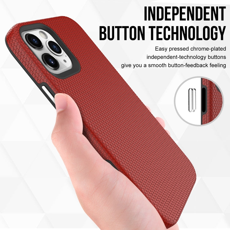For iPhone 12 / 12 Pro Triangle Armor Texture TPU + PC Case