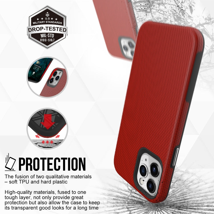 For iPhone 12 / 12 Pro Triangle Armor Texture TPU + PC Case