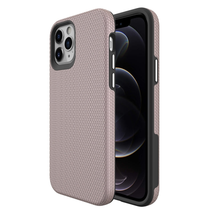 For iPhone 12 / 12 Pro Triangle Armor Texture TPU + PC Case