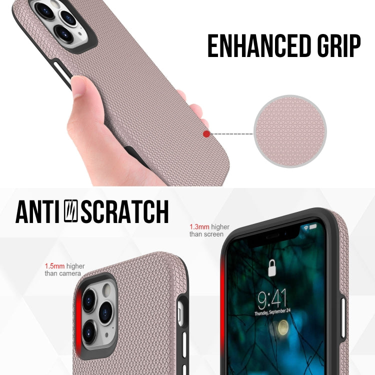 For iPhone 12 / 12 Pro Triangle Armor Texture TPU + PC Case