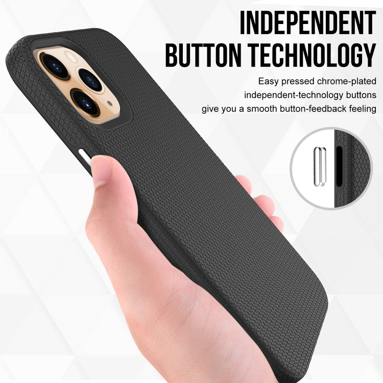 For iPhone 12 Pro Max Triangle Armor Texture TPU + PC Case