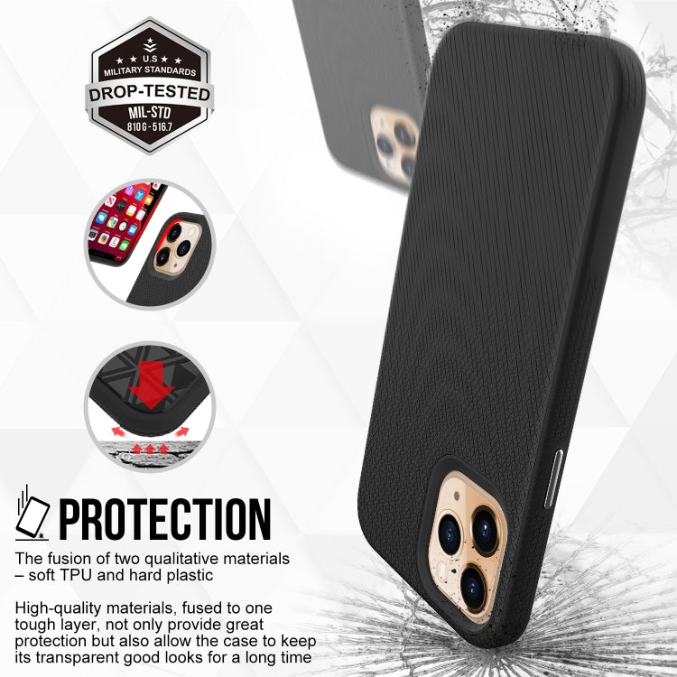 For iPhone 12 Pro Max Triangle Armor Texture TPU + PC Case