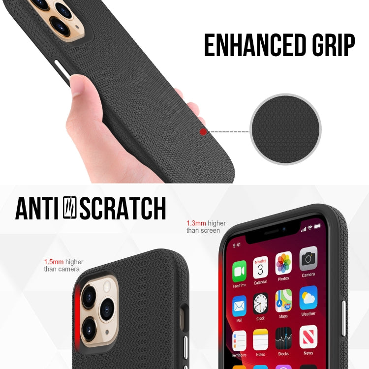 For iPhone 12 Pro Max Triangle Armor Texture TPU + PC Case