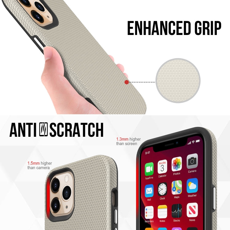 For iPhone 12 Pro Max Triangle Armor Texture TPU + PC Case
