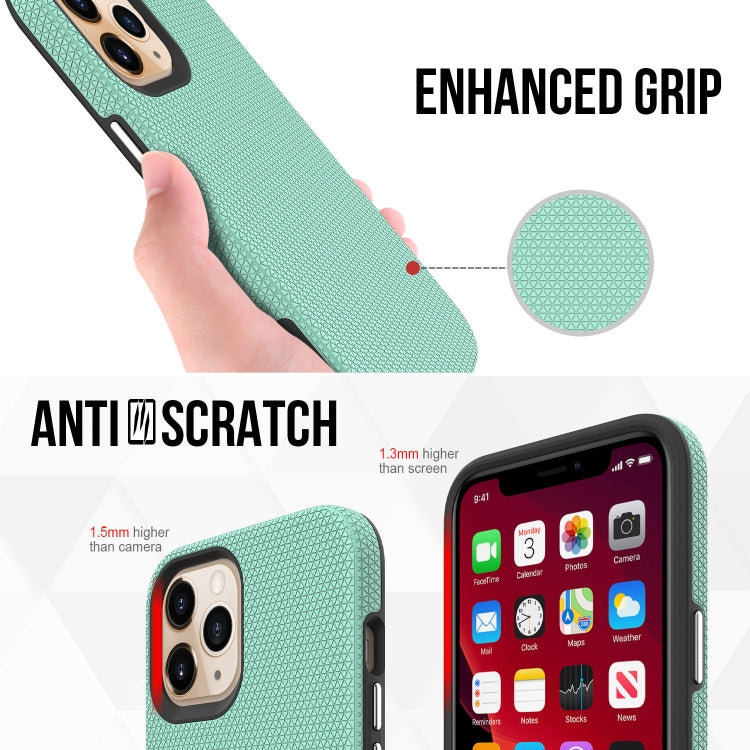 For iPhone 12 Pro Max Triangle Armor Texture TPU + PC Case