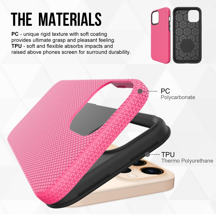 For iPhone 12 Pro Max Triangle Armor Texture TPU + PC Case