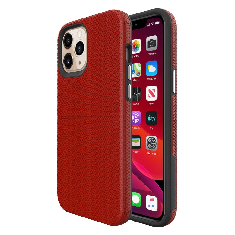 For iPhone 12 Pro Max Triangle Armor Texture TPU + PC Case