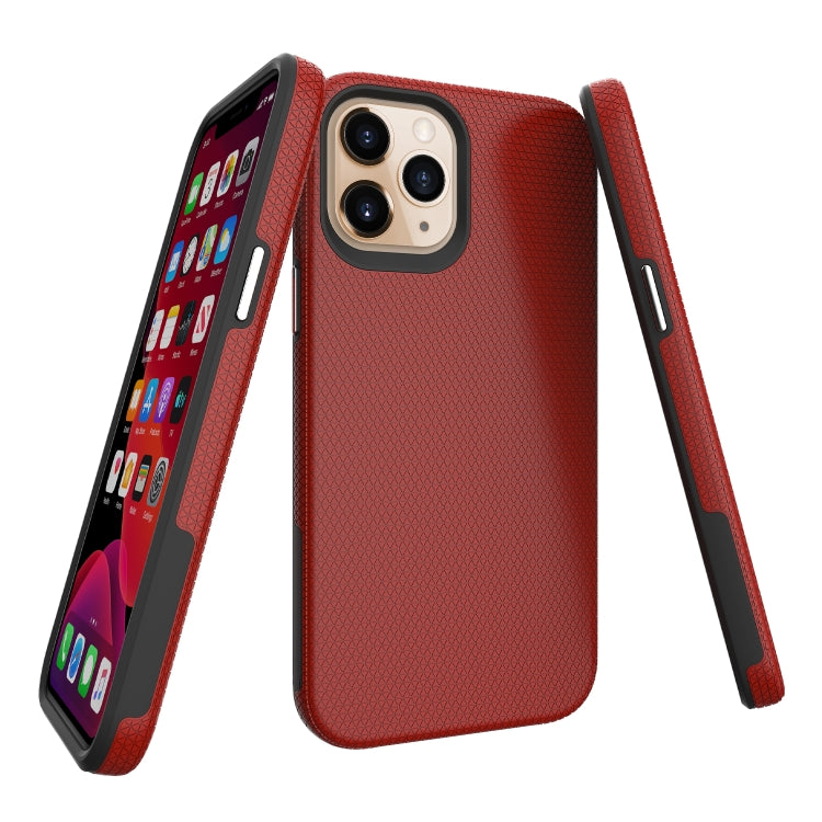 For iPhone 12 Pro Max Triangle Armor Texture TPU + PC Case