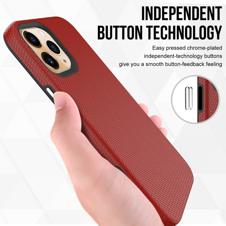 For iPhone 12 Pro Max Triangle Armor Texture TPU + PC Case