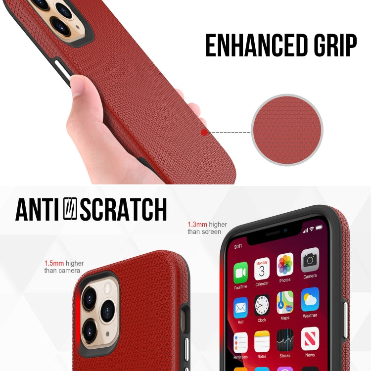 For iPhone 12 Pro Max Triangle Armor Texture TPU + PC Case