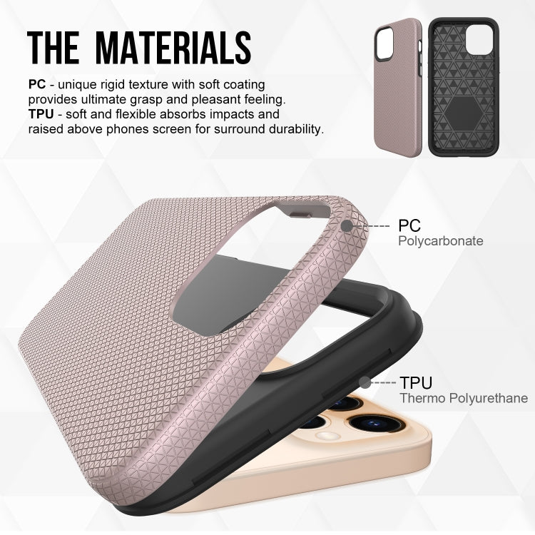 For iPhone 12 Pro Max Triangle Armor Texture TPU + PC Case