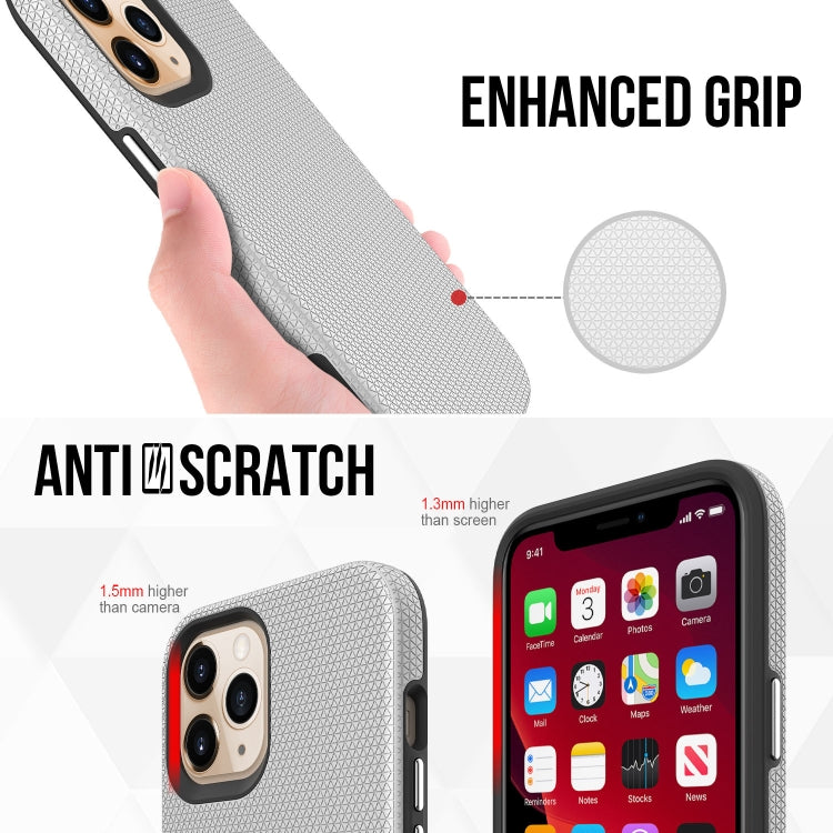 For iPhone 12 Pro Max Triangle Armor Texture TPU + PC Case