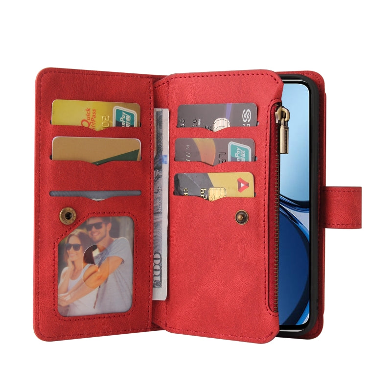 For Realme C63 / C61 / Note 60 Skin Feel Multi Card Slots Zipper Wallet Leather Phone Case