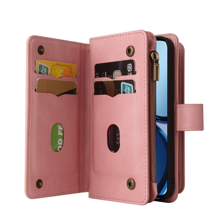 For Realme C63 / C61 / Note 60 Skin Feel Multi Card Slots Zipper Wallet Leather Phone Case