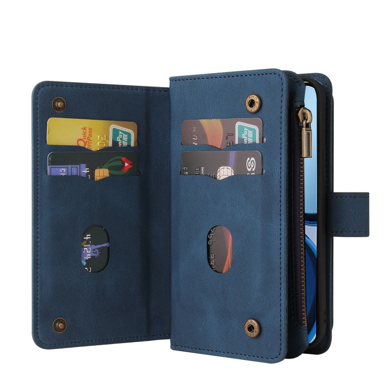 For Realme C63 / C61 / Note 60 Skin Feel Multi Card Slots Zipper Wallet Leather Phone Case
