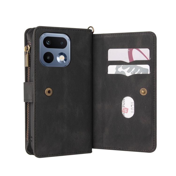 For Realme 16 Pro 5G Skin Feel Multi Card Slots Zipper Wallet Leather Phone Case