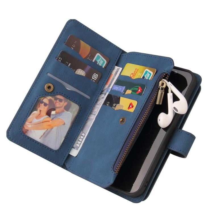 For Realme 16 Pro 5G Skin Feel Multi Card Slots Zipper Wallet Leather Phone Case