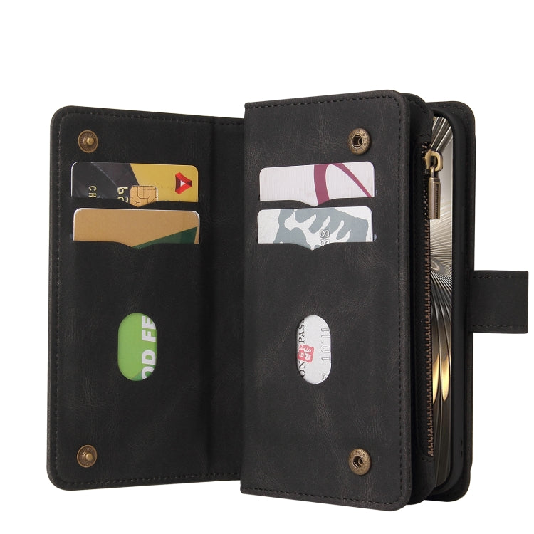 For Xiaomi Poco F6 Skin Feel Multi Card Slots Zipper Wallet Leather Phone Case