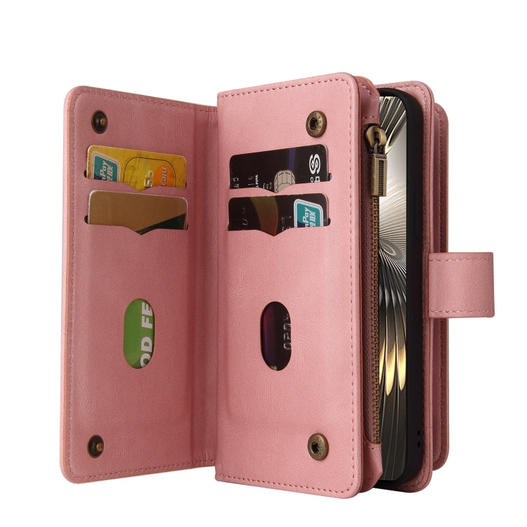 For Xiaomi Poco F6 Skin Feel Multi Card Slots Zipper Wallet Leather Phone Case