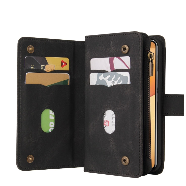 For Xiaomi 14T Pro Skin Feel Multi Card Slots Zipper Wallet Leather Phone Case