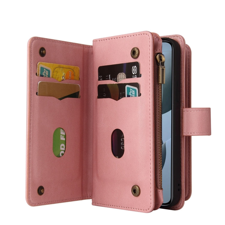For Xiaomi 14T Skin Feel Multi Card Slots Zipper Wallet Leather Phone Case