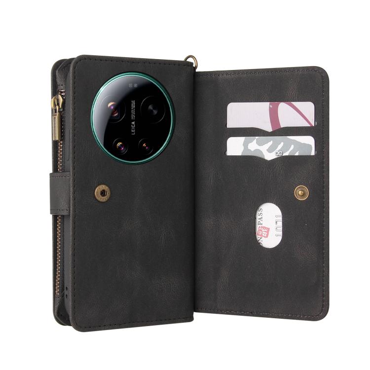 For Xiaomi 17 Ultra Skin Feel Multi Card Slots Zipper Wallet Leather Phone Case