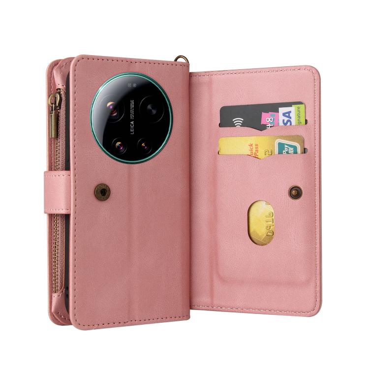 For Xiaomi 17 Ultra Skin Feel Multi Card Slots Zipper Wallet Leather Phone Case