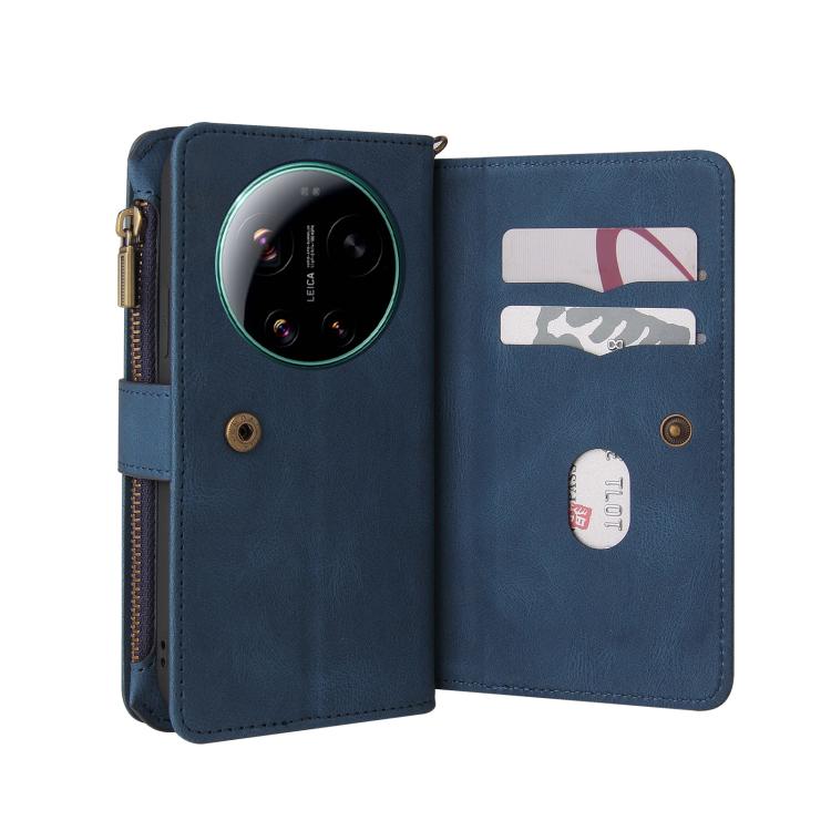 For Xiaomi 17 Ultra Skin Feel Multi Card Slots Zipper Wallet Leather Phone Case