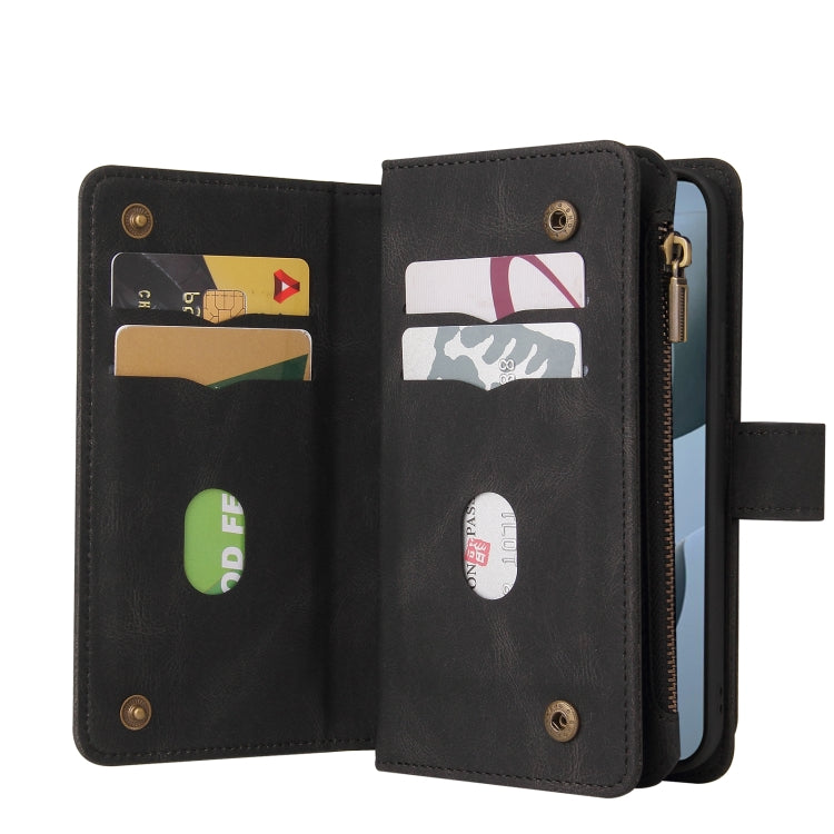 For Redmi K70 Skin Feel Multi Card Slots Zipper Wallet Leather Phone Case