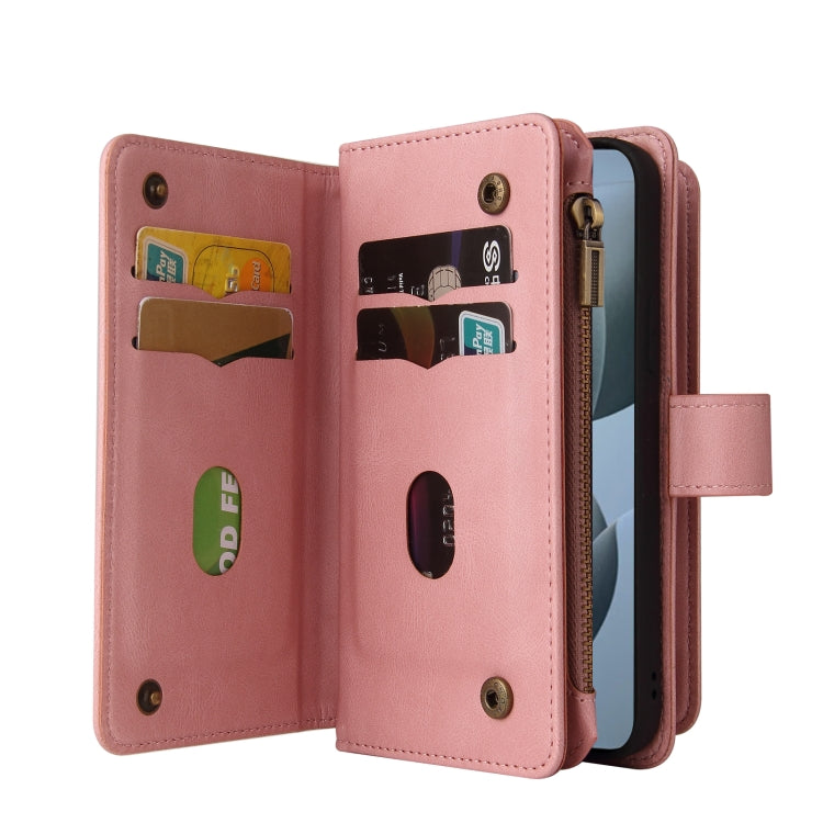 For Redmi K70 Skin Feel Multi Card Slots Zipper Wallet Leather Phone Case