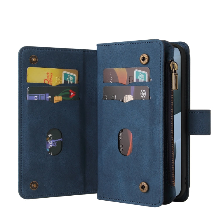 For Redmi K70 Skin Feel Multi Card Slots Zipper Wallet Leather Phone Case