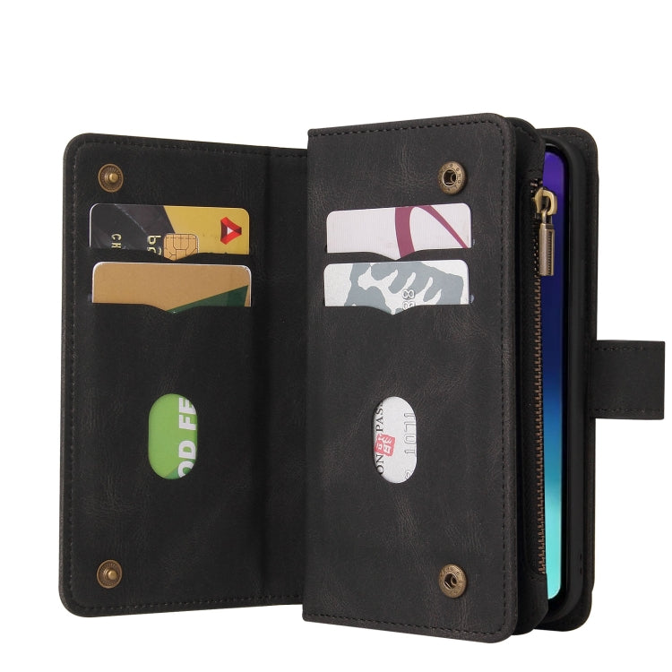 For Redmi 14C 4G Global Skin Feel Multi Card Slots Zipper Wallet Leather Phone Case