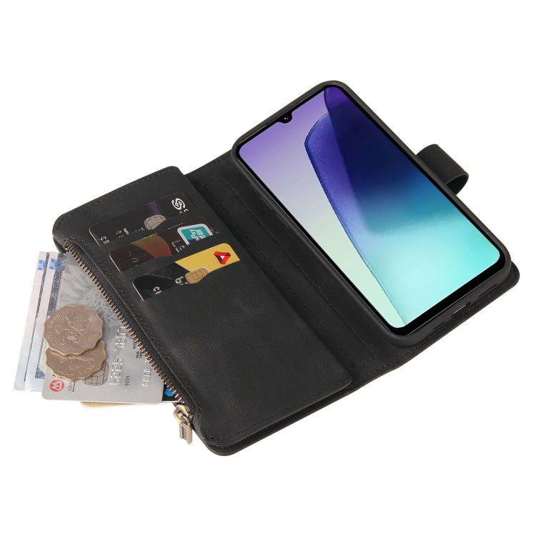 For Redmi 14C 4G Global Skin Feel Multi Card Slots Zipper Wallet Leather Phone Case