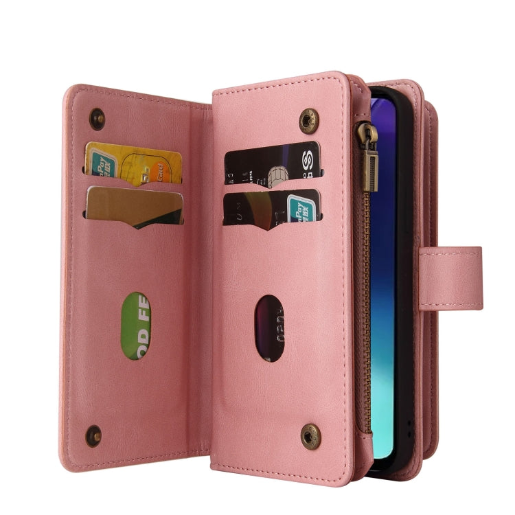 For Redmi 14C 4G Global Skin Feel Multi Card Slots Zipper Wallet Leather Phone Case