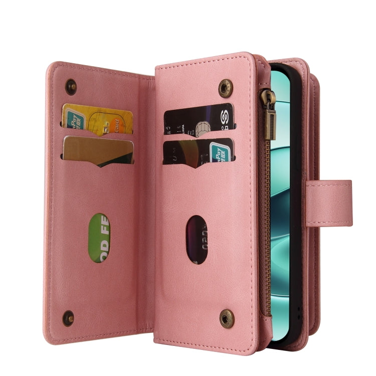 For Redmi Note 14 5G Skin Feel Multi Card Slots Zipper Wallet Leather Phone Case