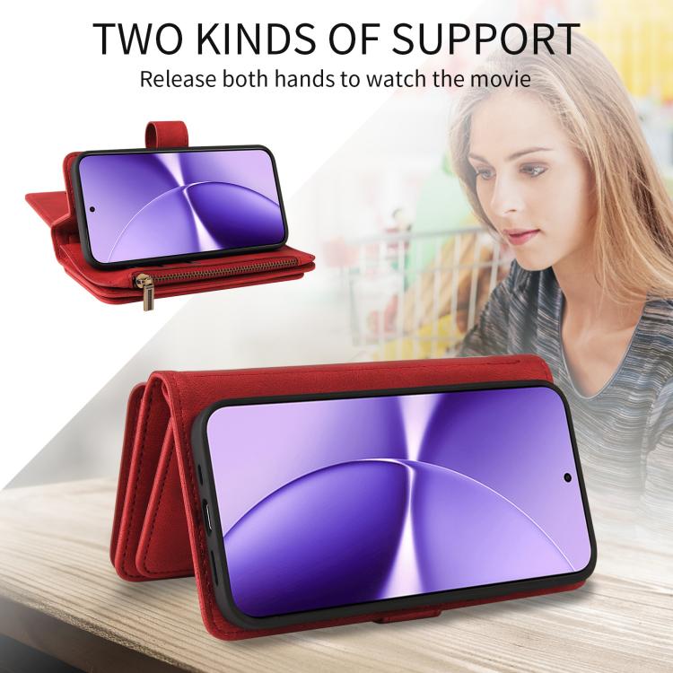 For Redmi Turbo 5 Max / Poco X8 Pro Max 5G Skin Feel Multi Card Slots Zipper Wallet Leather Phone Case