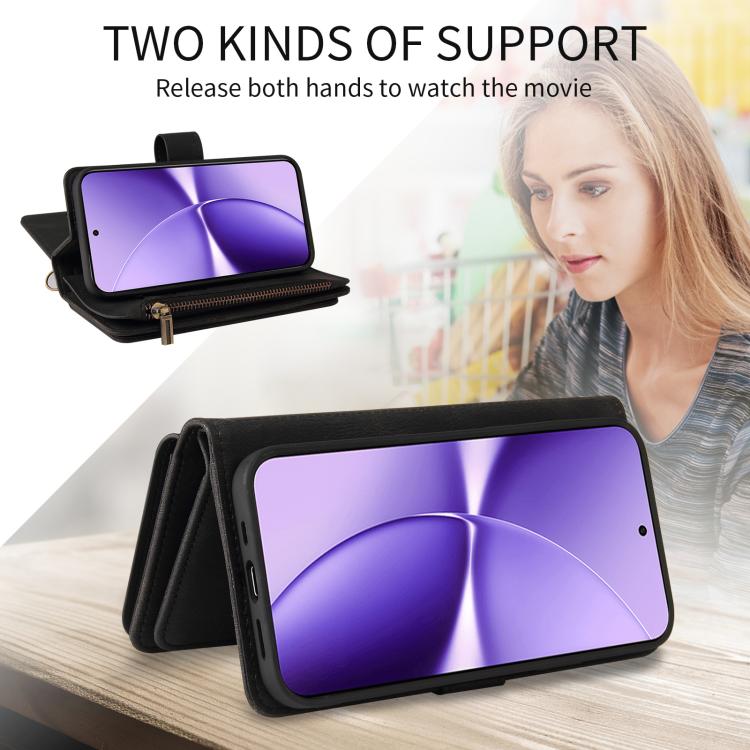 For Redmi Turbo 5 Max / Poco X8 Pro Max 5G Skin Feel Multi Card Slots Zipper Wallet Leather Phone Case